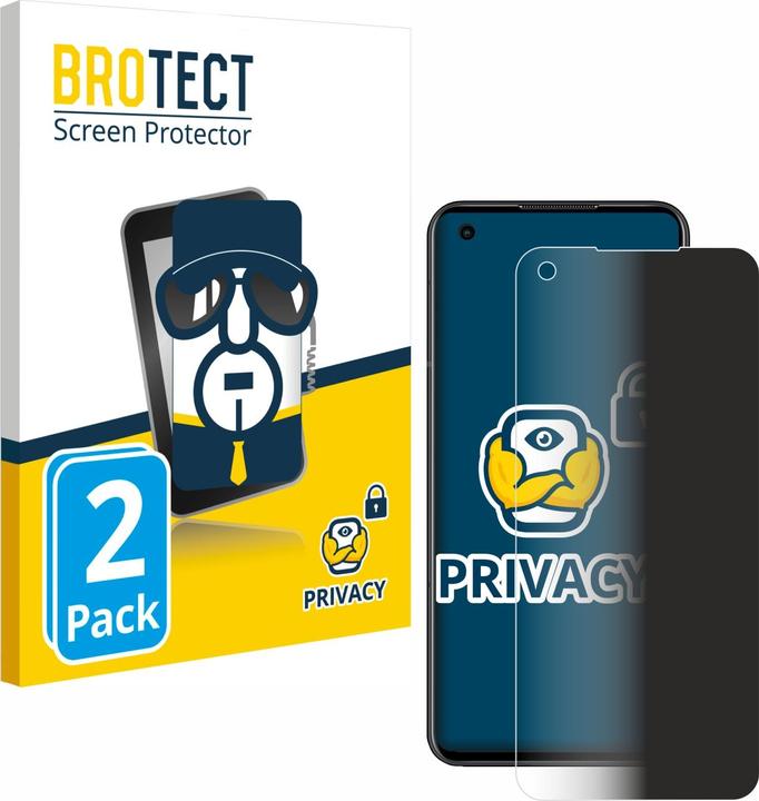 Productafbeelding BROTECT Anti-spionnetje privacyfolie Beschermfolie tegen blauw licht (2 Stuk, Asus Zenfone 10)