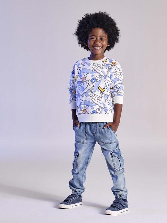 Produktbild Vertbaudet Jungen Sweatshirt mit Skater-Print und Recycling-Polyester (104)
