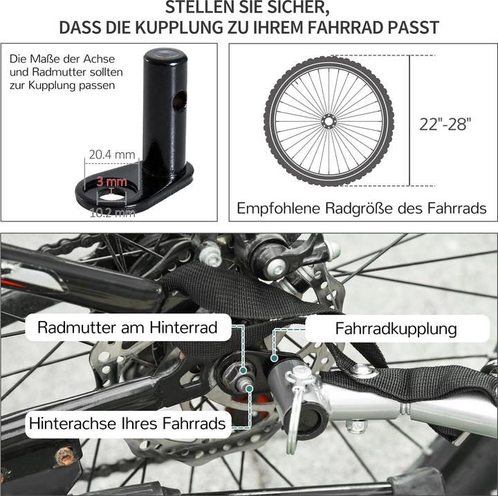 Produktbild Homcom Fahrradanhänger