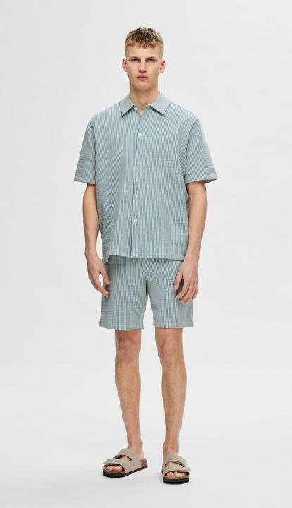 Image du produit Selected Homme Chemise à manches courtes en seersucker (L)