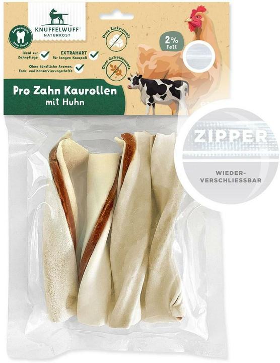 Produktbild Knuffelwuff Kausnack Pro Zahn Kaurolle 4 Stück ca. 240 (4 Stk., 240 g)