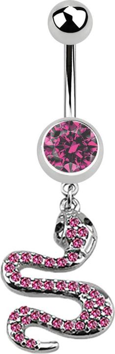 Immagine prodotto Star Piercing Banana in argento con ciondolo a forma di serpente rosa (Acciaio chirurgico 316L, senza ottone)