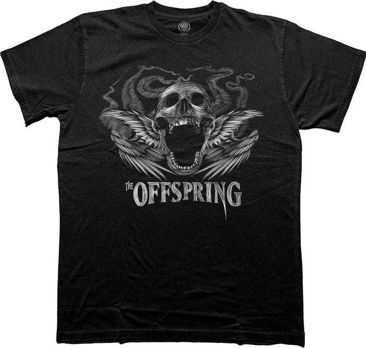 Actual product image Universal Textiles Unisex Adult Feathered Winged Skull T-Shirt (S)