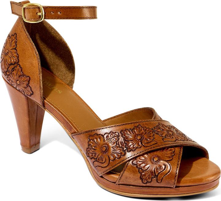 Actual product image Joe Browns Floral Embossed Leather Heels (41)