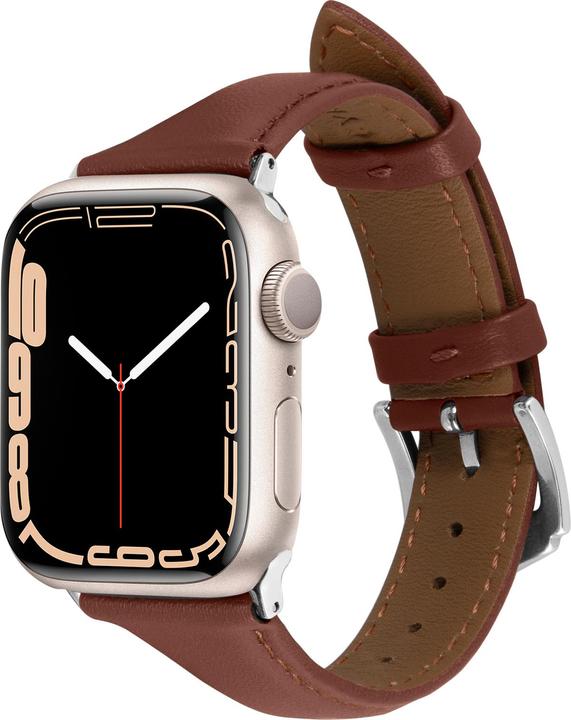 Actual product image Spigen Kajuk Apple Watch Leather Strap 4/5/6/7/8 / SE 40/41 mm brown (38 mm, 40 mm, 41 mm, Genuine Leather)