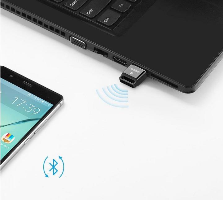 Produktbild Ugreen USB adapter Bluetooth 4.0 Qualcomm aptX black - Bluetooth-Adapter (Sender & Empfänger)