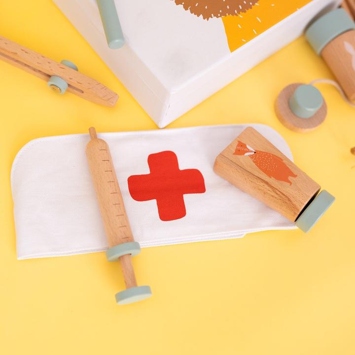 Produktbild Activity Board Arztkoffer für Kinder, Arztkoffer aus Holz, Weihnachtsgeschenk Kind, Arztset, Geschenkidee Mädchen