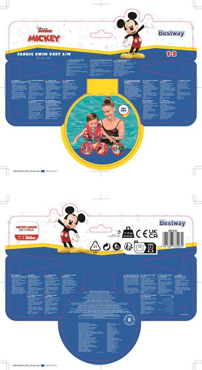 Actual product image Bestway Disney Junior Mickey & Friends Fabric Kids Swim Vest (M/L, 11 - 15 kg, 15 - 18 kg)