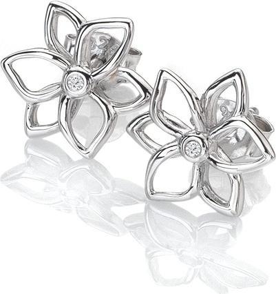 Produktbild Hot Diamonds Fine silver earrings with diamonds Flowers Diamond Amulets DE711