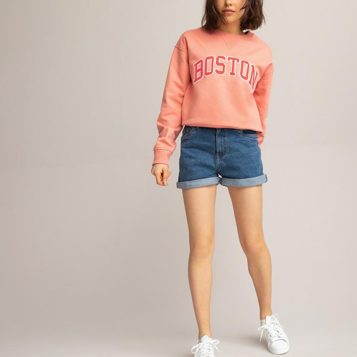 Actual product image La Redoute Collections High Waist Jean Shorts (158)