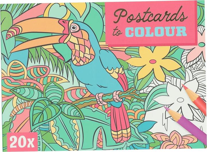Image du produit Wins Holland Cartes postales à colorier d'animaux (20 pcs)