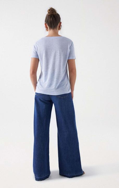 Actual product image Salsa Jeans T-Shirts Linen V-Neck T-Shirt (L)
