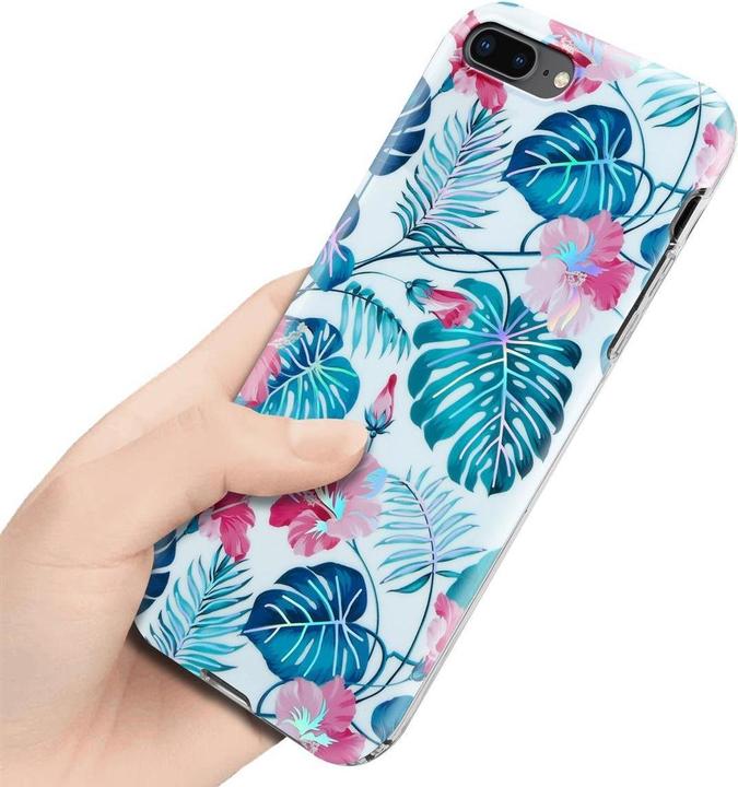 Actual product image Cadorabo IMD TPU Colorful Flowers & Leaves Cover (Apple iPhone 7s Plus, Apple iPhone 7 Plus)
