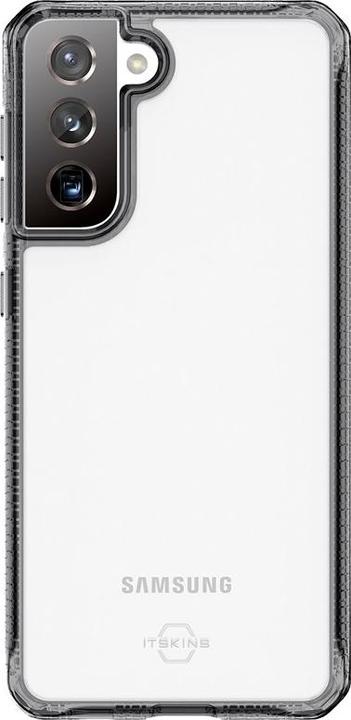 Actual product image Itskins Drop-Protection Cover HYBRID CLEAR black and transparent (Samsung Galaxy S21+)