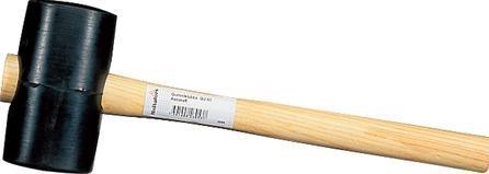 Image du produit Hultafors Maillet en caoutchouc GU Ø65mm en noir, caoutchouc solide de dureté 80/90 Shore A. Manche en bois (550 g)