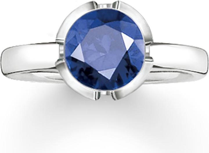 Actual product image Thomas Sabo Ring syn. corundum dark blue TR2034-048-32 (54, 925 Silver)