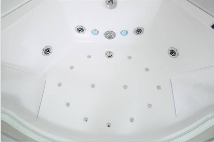 Produktbild Home Deluxe Whirlpool Badewanne mit LED Lichttherapie NAUTICA L - 140x140cm (140 cm, 140 cm)