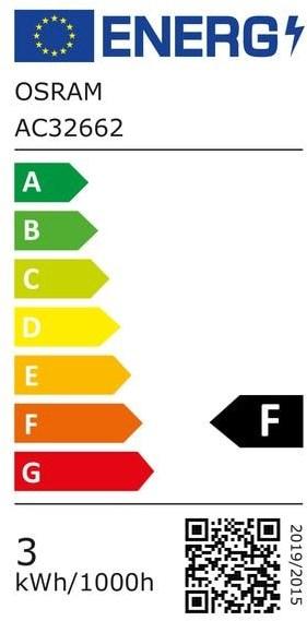 Label énergétique Osram Star R50 (E14, 2.60 W, 210 lm, 1 x, F)