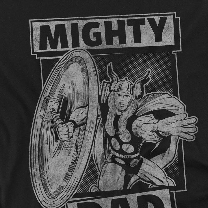 Actual product image Thor Unisex Adult Mighty Dad Fathers Day T-Shirt (M)
