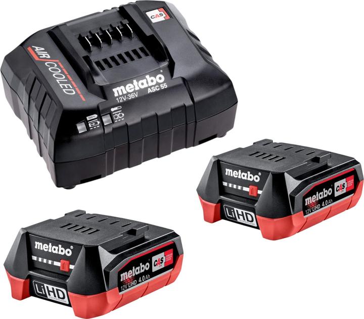 Produktbild Metabo 12V Akku + Ladegerät Basic Set 2x Akku 40 Ah (12 V)