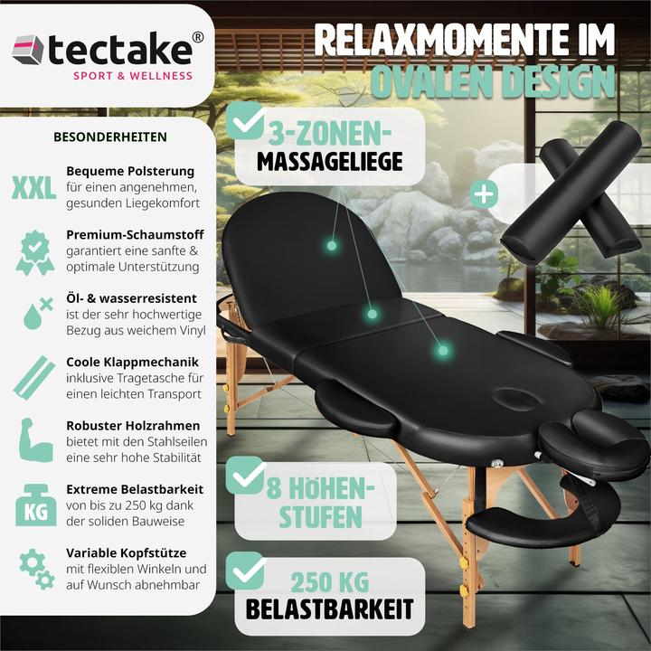 Produktbild tectake Massageliege oval