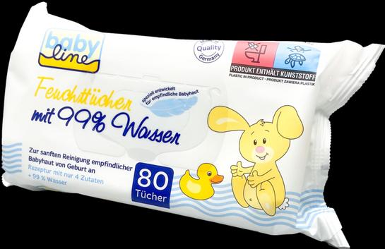 Produktbild Baby Line Babyline Feuchttücher mit 99% Wasser (960 Stück)