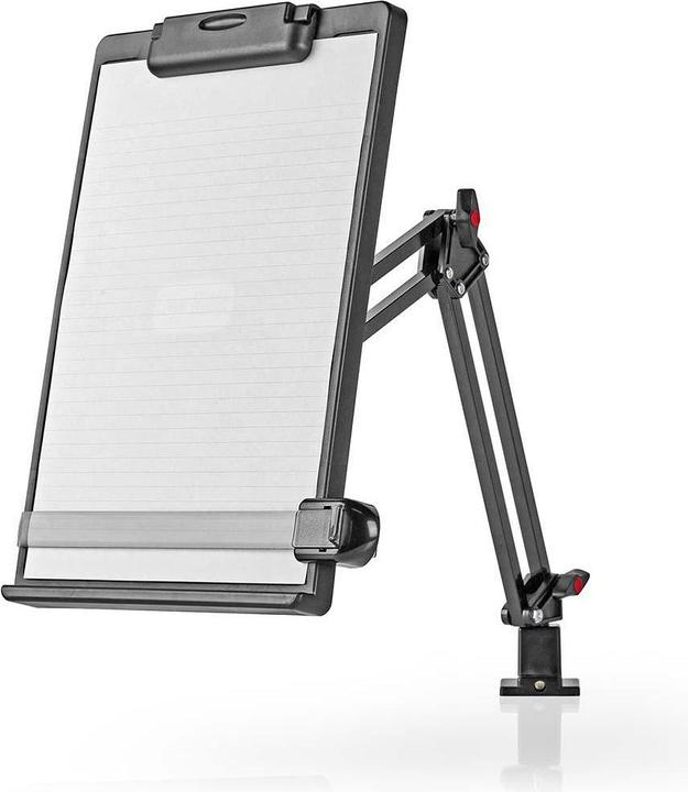 Produktbild Nedis Vorlagenhalter Ergonomischer Aktenhalter Vollbeweglich Tischhalterung Schwarz Grau/Schwarz, ER (1 x)