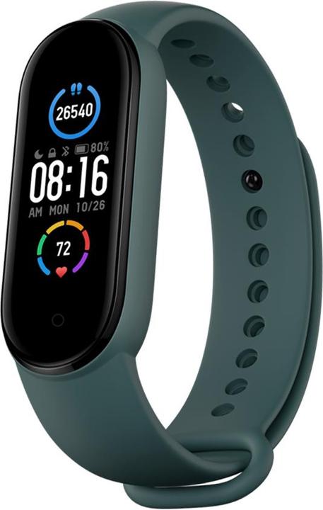 Actual product image Techsuit - Watchband (W013) - Xiaomi Mi Band 5 / 5 NFC / 6 / 6 NFC / Amazfit Band 5 - Dark Green (Silicone)