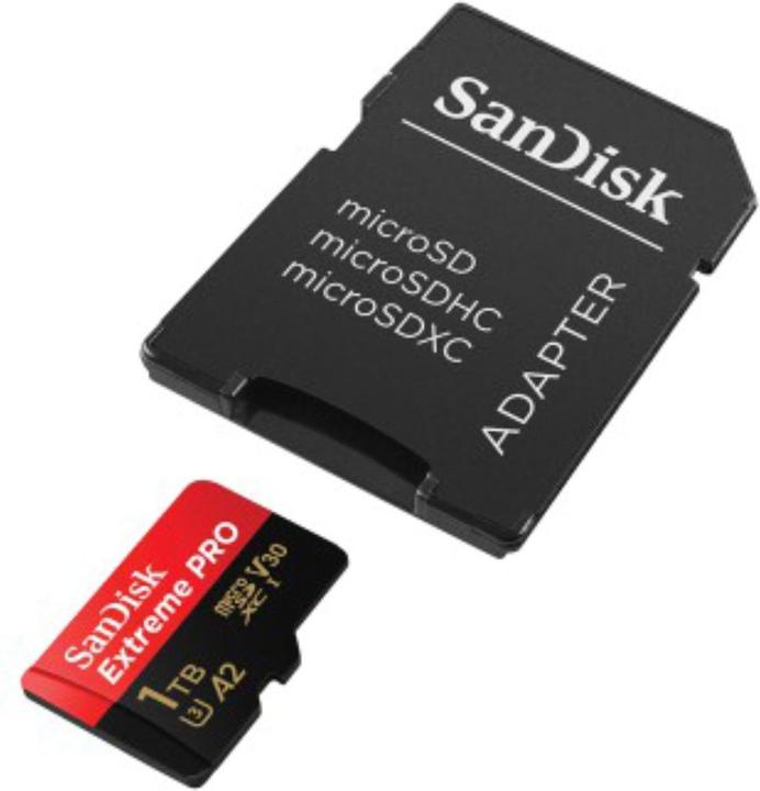 Immagine prodotto SanDisk Extreme Pro microSD A2 (1000 GB, microSDXC, U3, UHS-I)