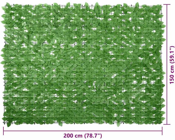 Actual product image VidaXL Balcony privacy screen with leaves (150 cm)