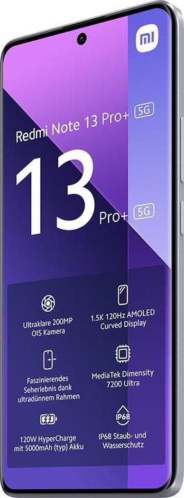 Produktbild Xiaomi Redmi Note 13 Pro+ 5G (512 GB, Aurora Purple, 6.67", Dual SIM, 200 Mpx, 5G)