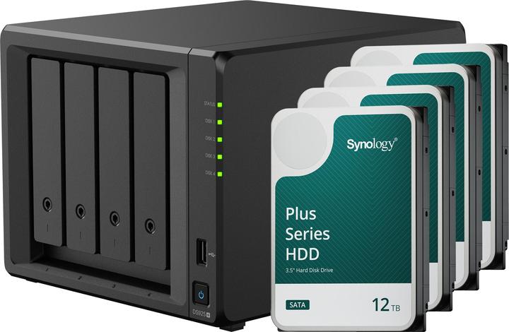 Produktbild Synology DS925+ (4 x 12 TB, Synology HAT 33xx)