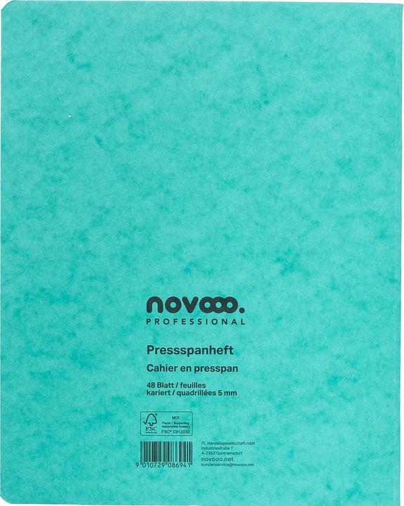 Produktbild Novooo Pressspanheft (175 x 220 mm, Kariert)