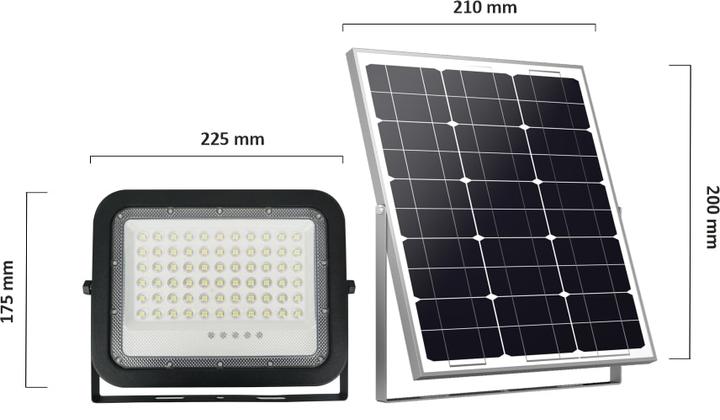 Actual product image Enovalite Solar LED floodlight (800 lm, IP65)