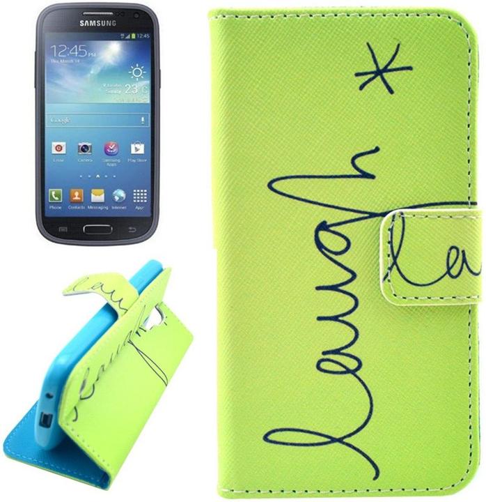 Actual product image König Design Mobile phone cover case for mobile Samsung Galaxy S4 Mini lettering Laugh / Laugh Green (Samsung Galaxy S4 mini)