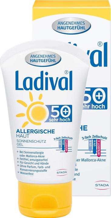 Image du produit Ladival Peau allergique Gel solaire FPS 50+, 50 ml de gel (Crème solaire, SPF 50, 50 ml)