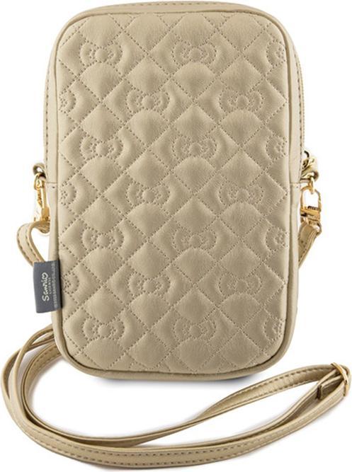Immagine prodotto Hello Kitty Custodia a tracolla in pelle PU Qulited - oro (Apple iPhone 16)