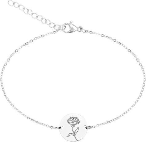 Immagine prodotto HCA Armband - "Your Flower" - Edelstahl - Nelke (20 cm, Acciaio inossidabile)