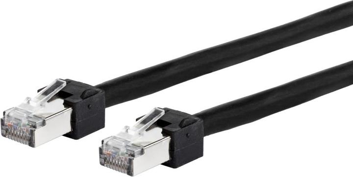 Actual product image Metz Connect RJ45 network connection cable CAT 6 S/FTP 0.5 m Black Foil shield, braided shield, Ge (SFTP, PiMF, CAT6, 0.50 m)