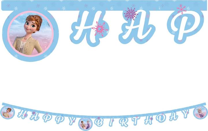 Produktbild Magni Banner FROZEN II Happy Birthday FSC-Mix