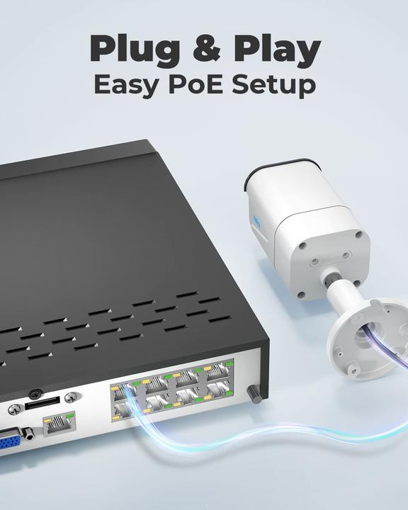 Actual product image Reolink NVS8-12MD4 8K system with 4 cameras (4512 x 2512 Pixels)