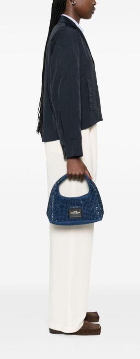 Actual product image Marc Jacobs the mini sack denim handbag with crystals