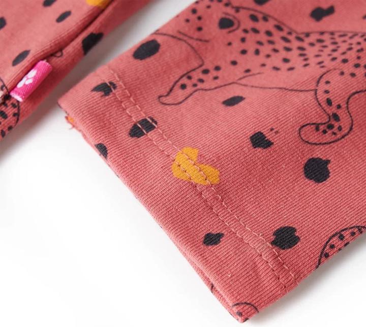 Produktbild VidaXL Kinderpyjama mit Langen Ärmeln Altrosa 104,Material: 95 (104)