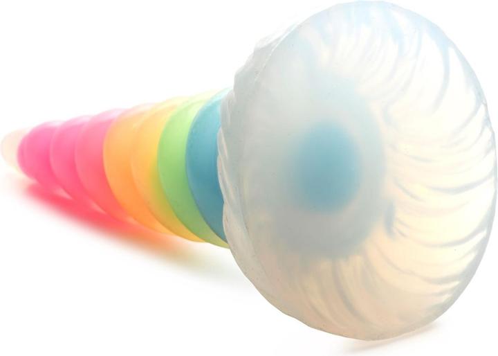 Produktbild Creature Cocks XR Brands Leuchtender Regenbogen Silikon Dildo