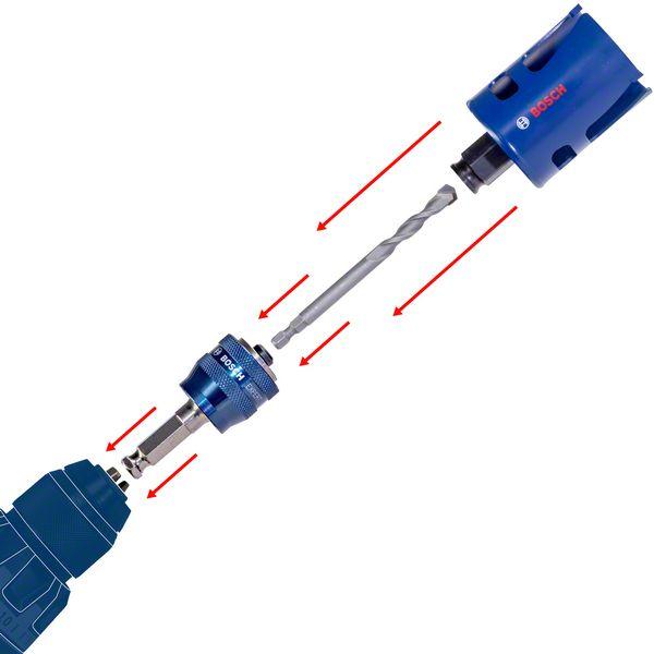 Actual product image Bosch Professional Zubehör EXPERT Tough Material hole saw, 65 x 60 mm (65 millimetres)