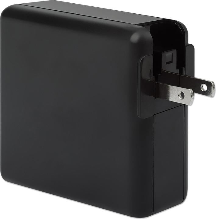 Produktbild Manhattan 4-in-1 Reiseladegerät und Powerbank 8.000 mAh Ein kabelloses 5 W-Induktionsladepad, zwei 12 W USB-A- (8000 mAh, 5 W, 29.60 Wh)