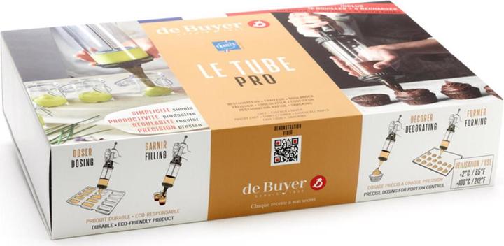 Actual product image de Buyer Le Tube PRO garnish syringe for chefs (Piping bag, 750 ml)