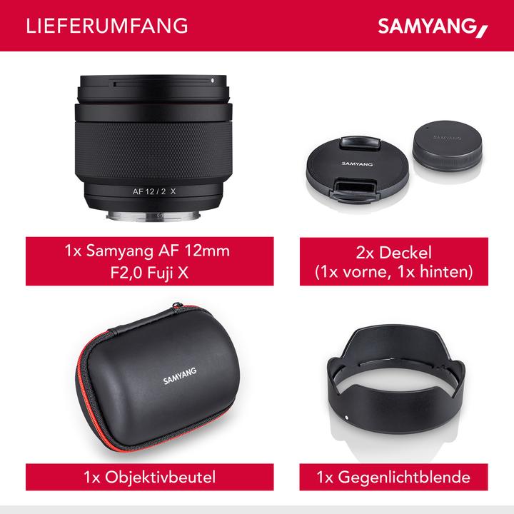 Image du produit Samyang AF 12mm f/2 Fujifilm X (Fujifilm X, APS-C / DX)