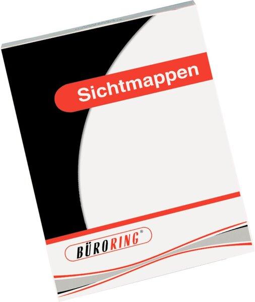 Büroring Aktenhülle DIN A4, farblos, PP-Folie, 120 my, Oberfläche glatt, glasklar (A4, 100 x)