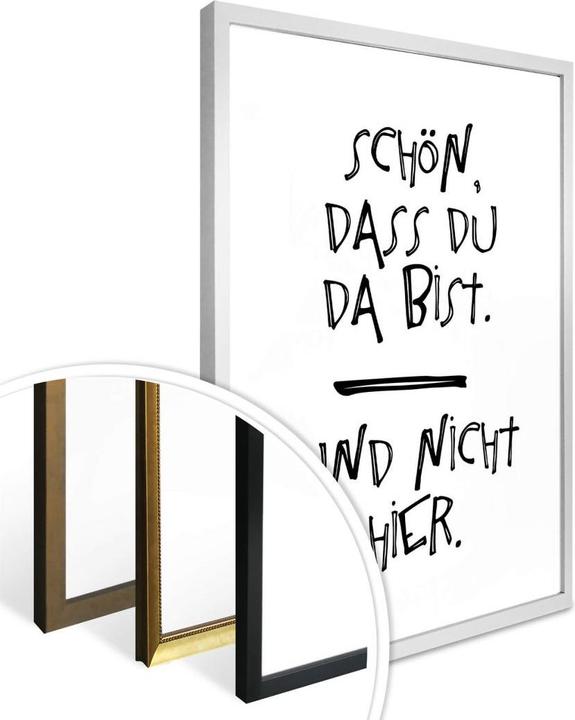 Produktbild Trenddeko Schön, dass du da bist (40 x 50 cm)